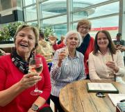 Hobart 2025 - on the way - Jan F, Louise, Maureen & Tracey